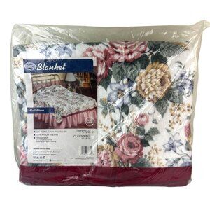 Beacon Blanket NEW Full Bloom Floral Blanket TWIN/FULL 72x90 Vintage Cottagecore